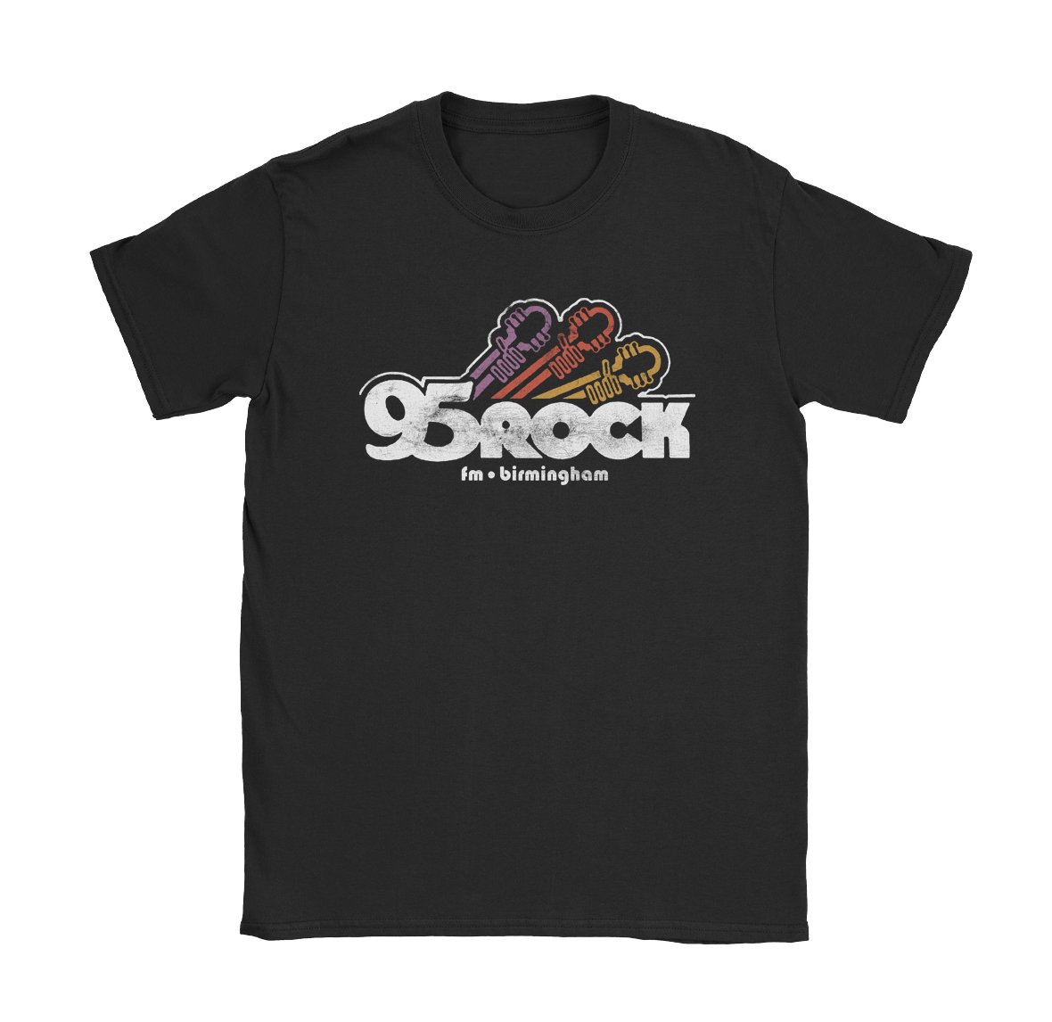 95 Rock FM - Black Cat MFG - T-Shirt