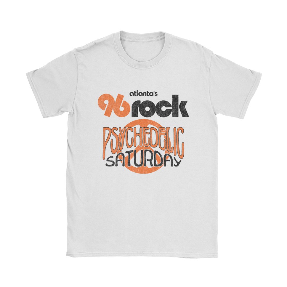 96 rock Psychedelic Saturday T-Shirt - Black Cat MFG - T-Shirt