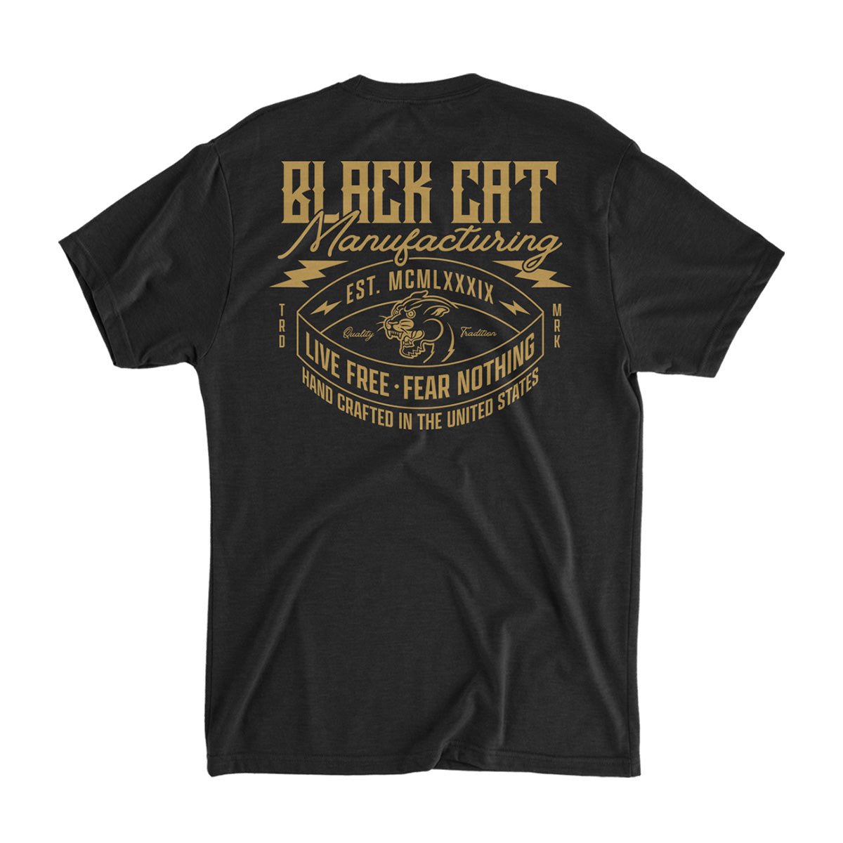 Badge T-Shirt - Black Cat MFG - T-Shirt