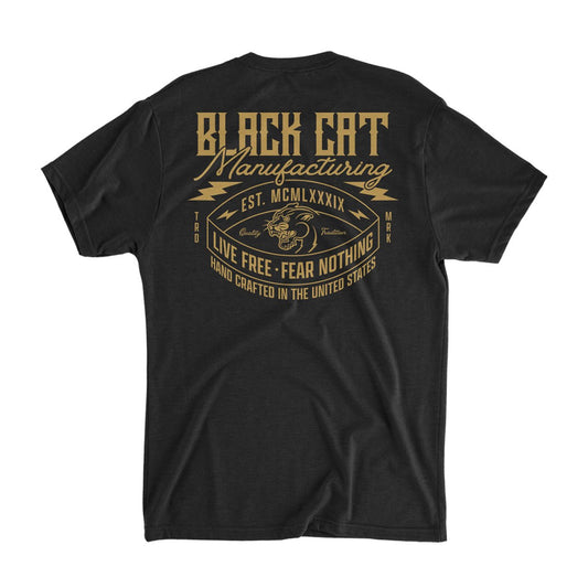 Badge T-Shirt - Black Cat MFG - T-Shirt
