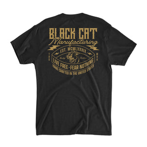 Badge T-Shirt - Black Cat MFG - T-Shirt