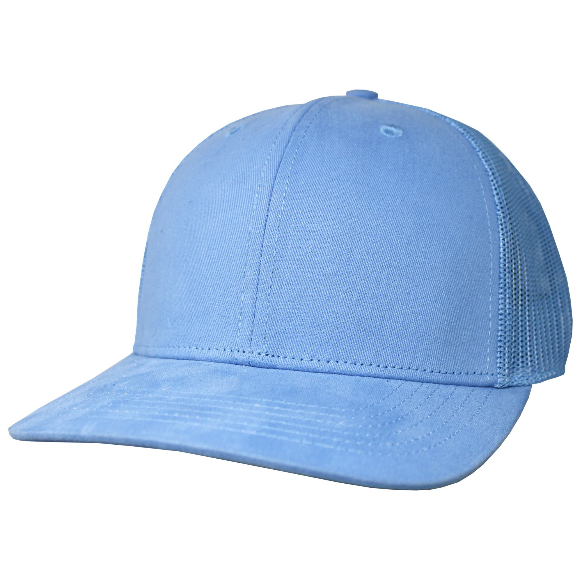 Blank Headwear - BC23 / 6 Panel Performance Trucker Cap - Carolina Blue / Carolina Blue - Black Cat MFG - Hat