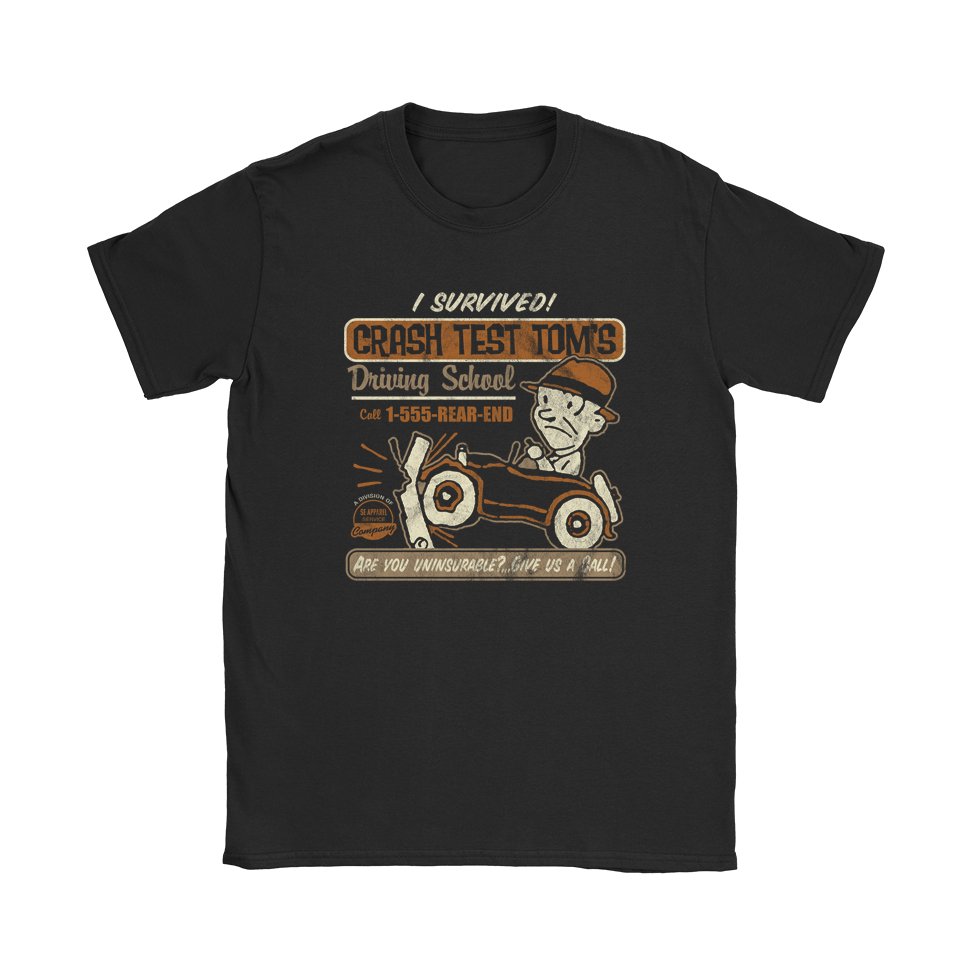 Crash Test Tom's T-Shirt - Black Cat MFG -