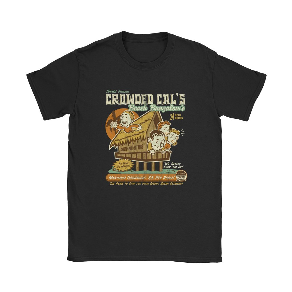 Crowded Cal's T-Shirt - Black Cat MFG -