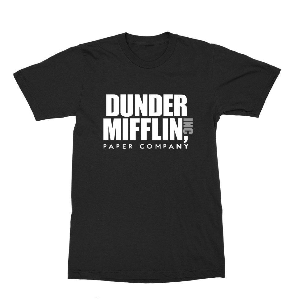 Dunder Mifflin T-Shirt - Black Cat MFG -