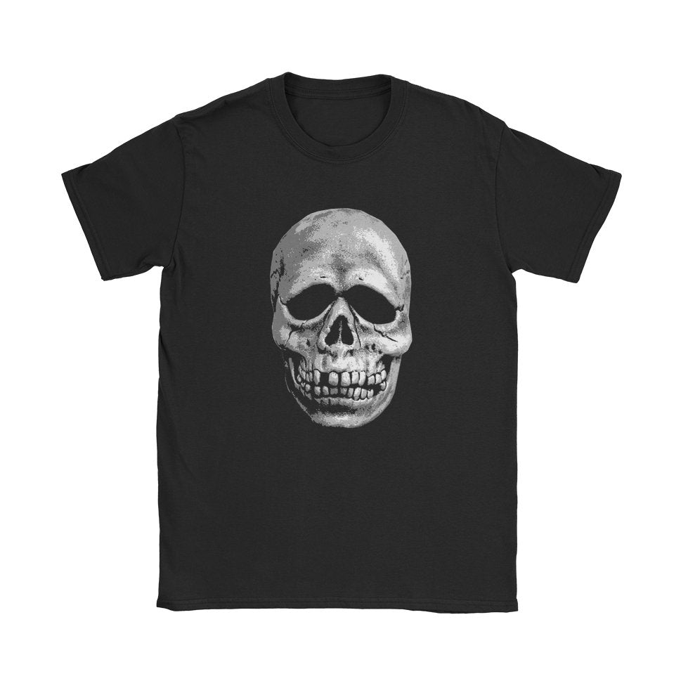 Halloween Skeleton Mask T-Shirt - Black Cat MFG -