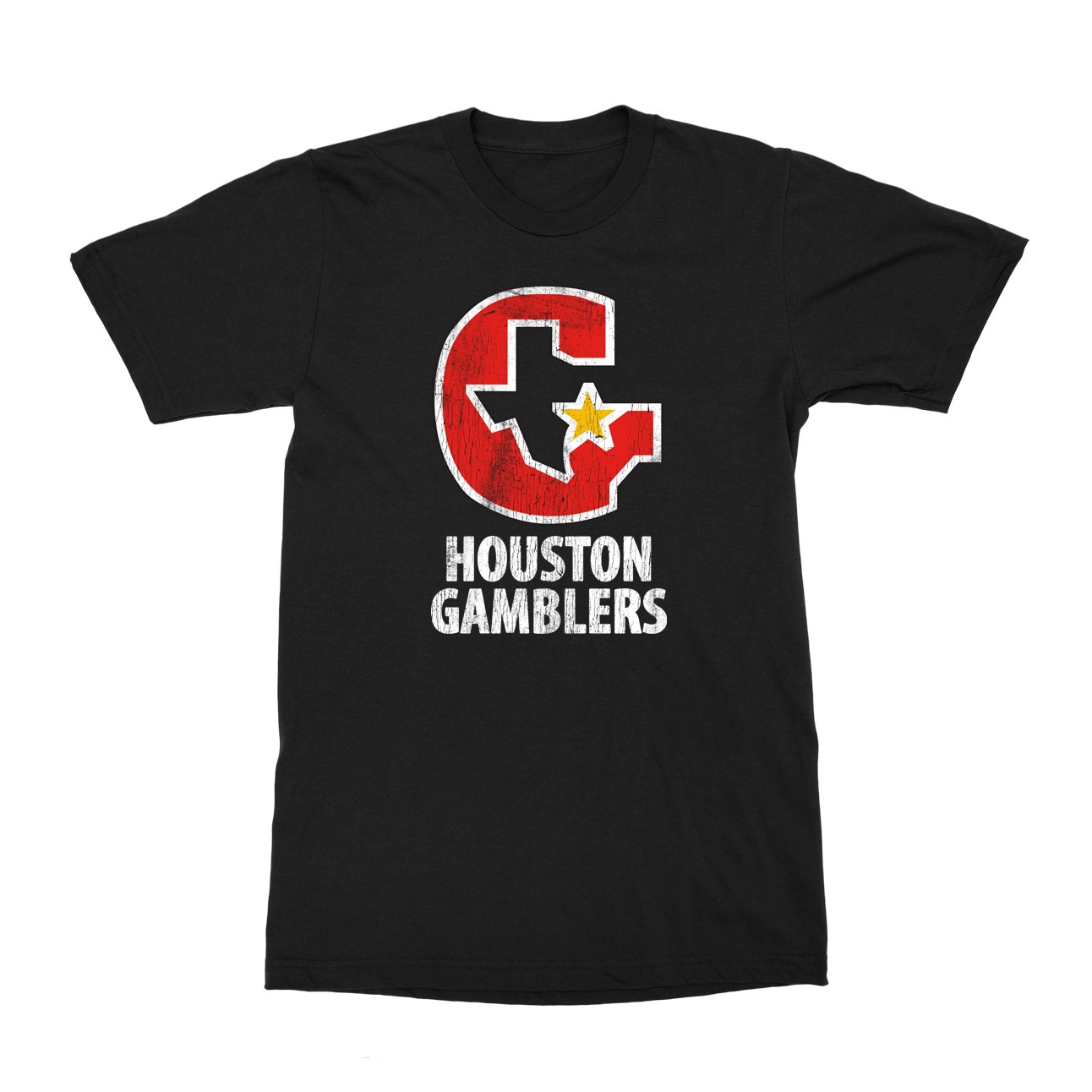 Houston Gamblers T-Shirt - Black Cat MFG -