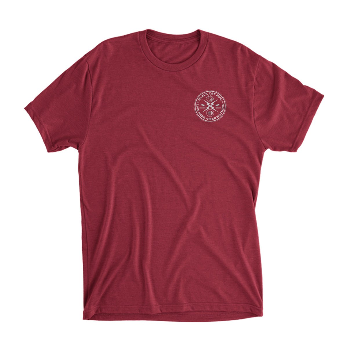 Live Free Lightning T-Shirt - Black Cat MFG - T-Shirt