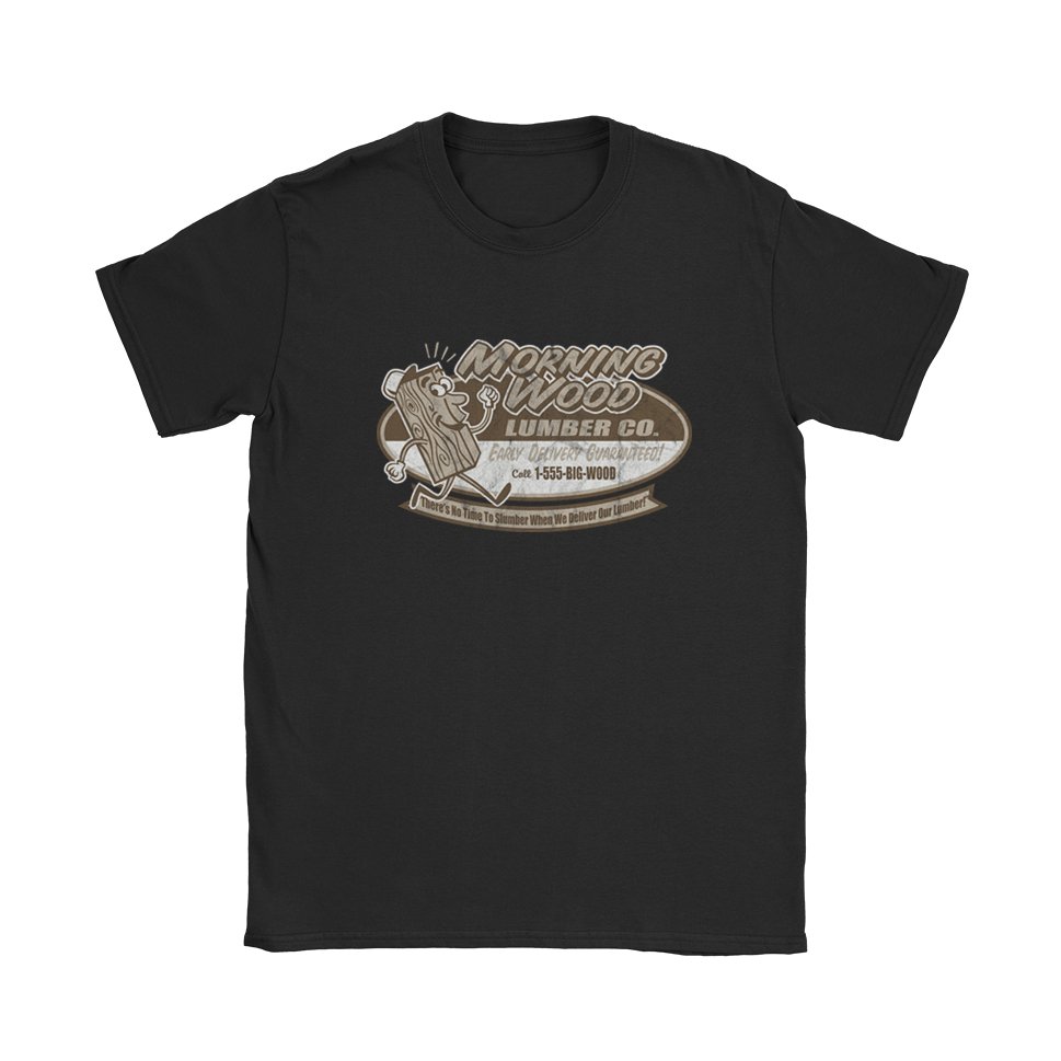 Morning Wood T-Shirt - Black Cat MFG -
