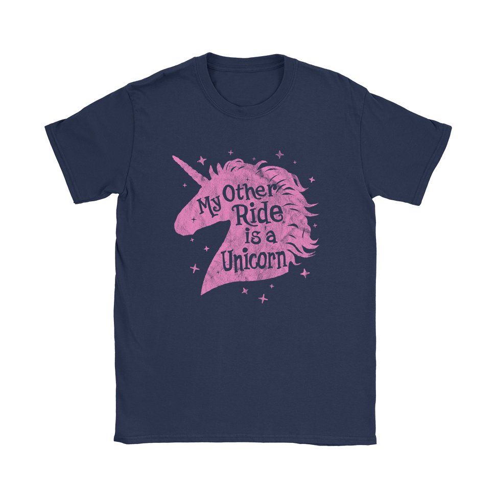 My Other Ride is a Unicorn T-Shirt - Black Cat MFG -