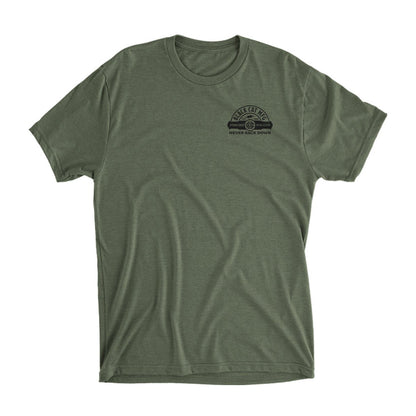 Never Back Down T-Shirt - Black Cat MFG - T-Shirt
