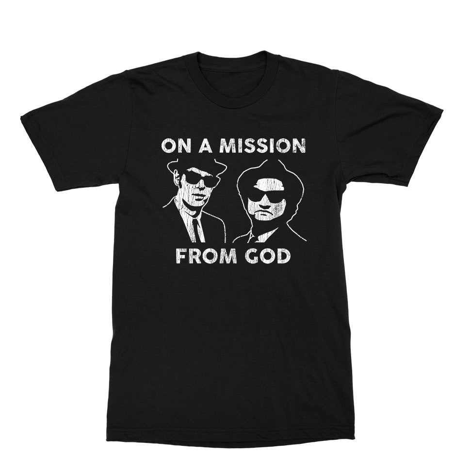 On A Mission From God T-Shirt - Black Cat MFG -