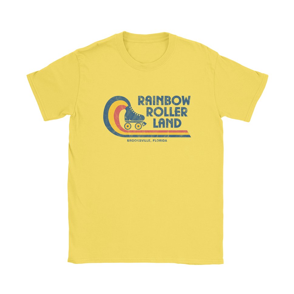 Rainbow Roller Land T-Shirt - Black Cat MFG -