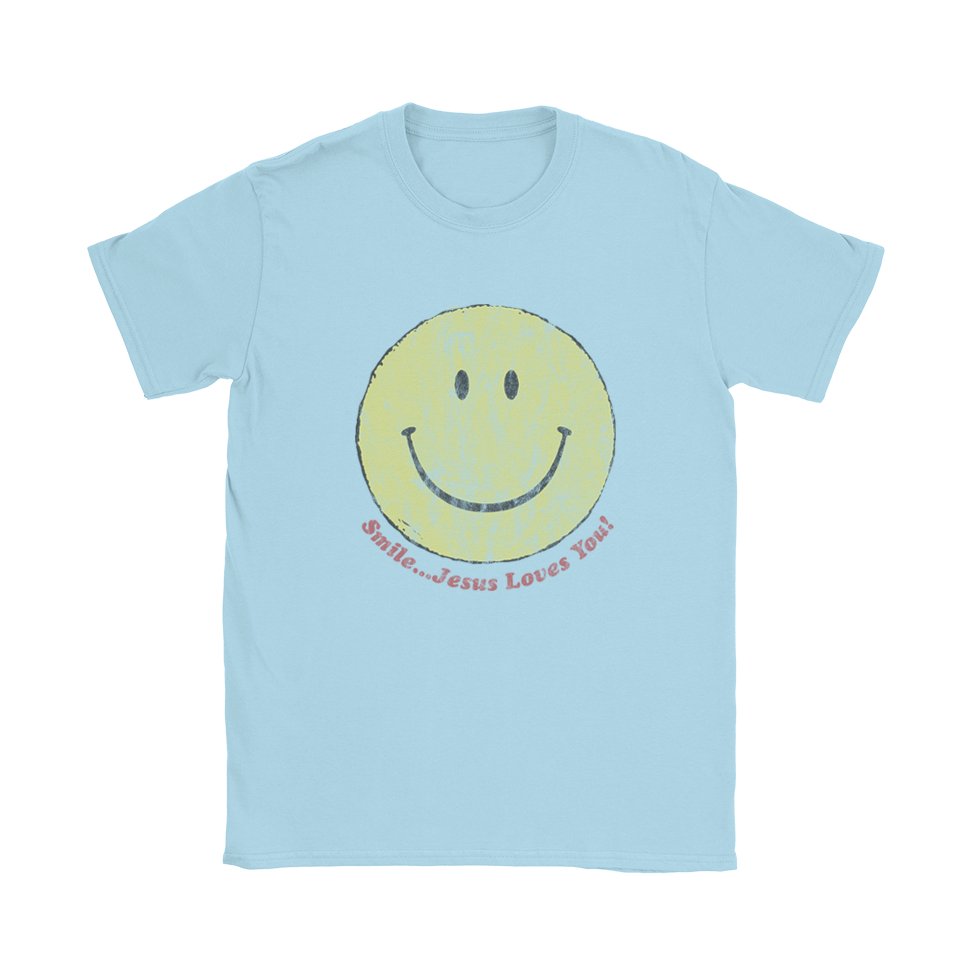 Smile Jesus Loves You T-Shirt - Black Cat MFG -