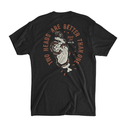 Two Heads T-Shirt - Black Cat MFG - T-Shirt