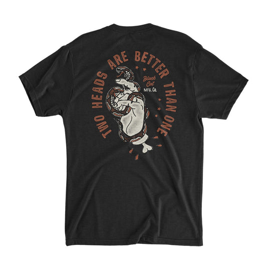 Two Heads T-Shirt - Black Cat MFG - T-Shirt